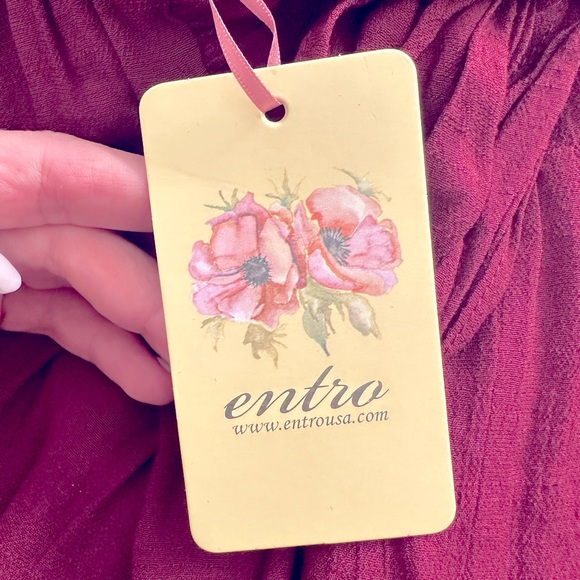 Halter Bow Entro Dress in Dark Red - Picture 4 of 4